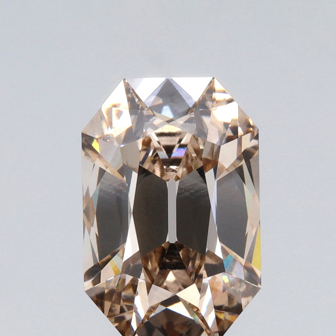 3.40ct | S-T/VS1 Champagne Octagon Shape Old Mine Cut Lab Diamond (IGI)-LITHOS Diamond