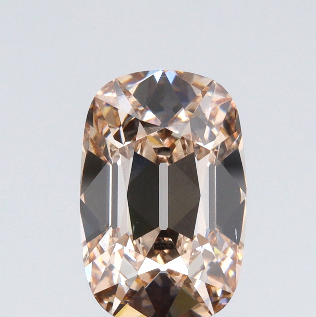 3.02ct | O-P/VS1 Champagne Cushion Shape Old Mine Cut Lab Diamond (IGI)-LITHOS Diamond