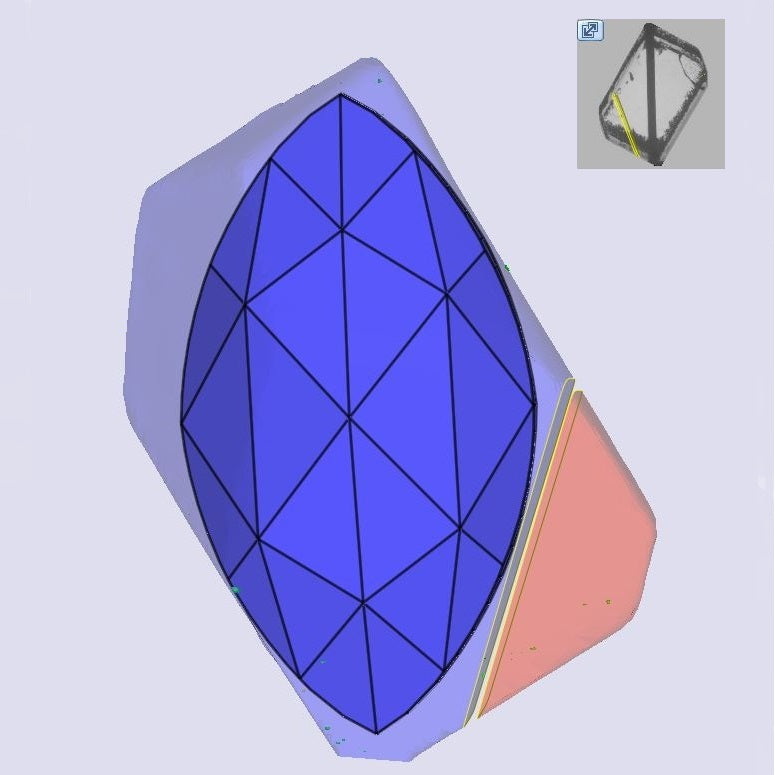 1.03ct | F/VS1 Marquise Shape Rose Cut Lab Diamond (IGI)-LITHOS Diamond