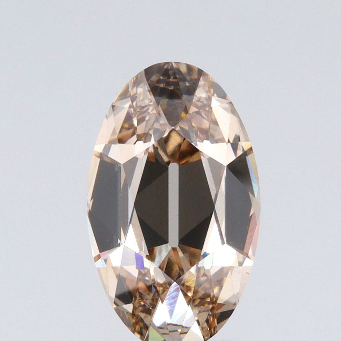 2.70ct | U-V/VVS2 Champagne Oval Shape Old Mine Cut Lab Diamond (IGI)-LITHOS Diamond