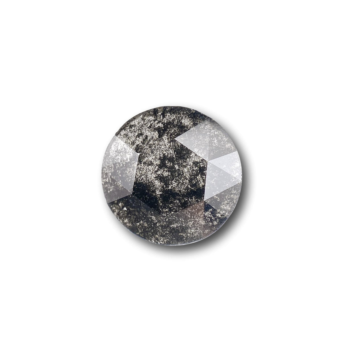 1.06ct | Salt & Pepper Round Shape Rose Cut Lab Diamond