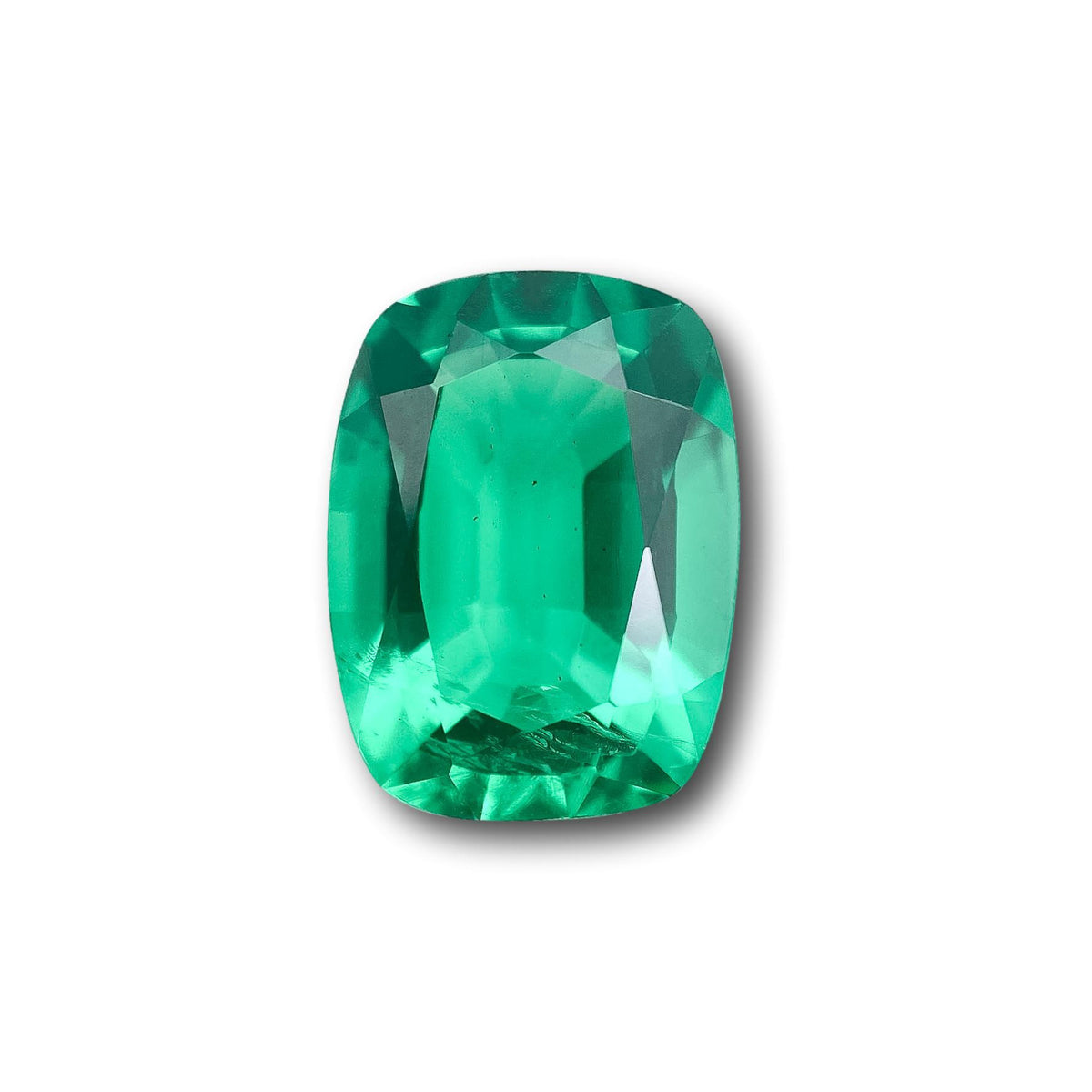 4.20ct | Brilliant Cut Cushion Shape Lab Emerald