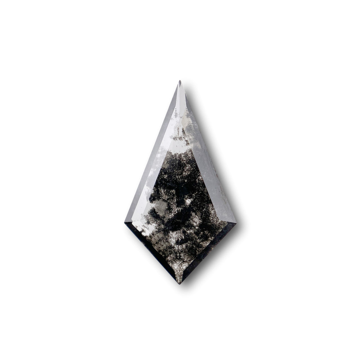 2.20ct | Salt &amp; Pepper Kite Shape Step Cut Lab Diamond