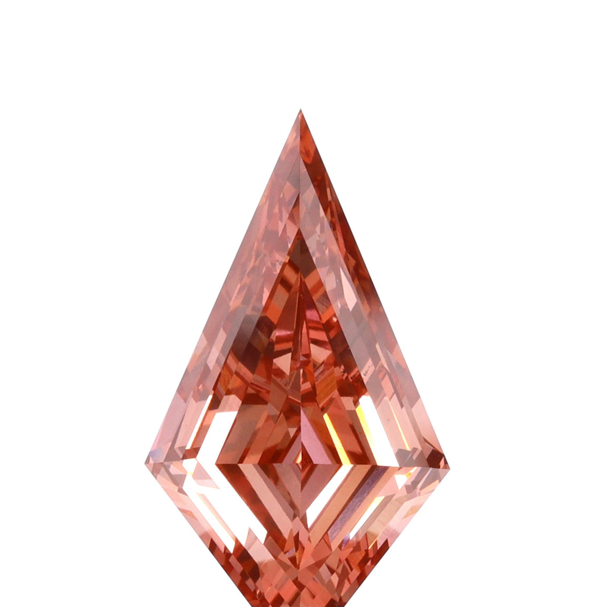 4.26ct | Fancy Vivid Brownish Pink/VS1 Kite Shape Step Cut Lab Diamond (IGI)