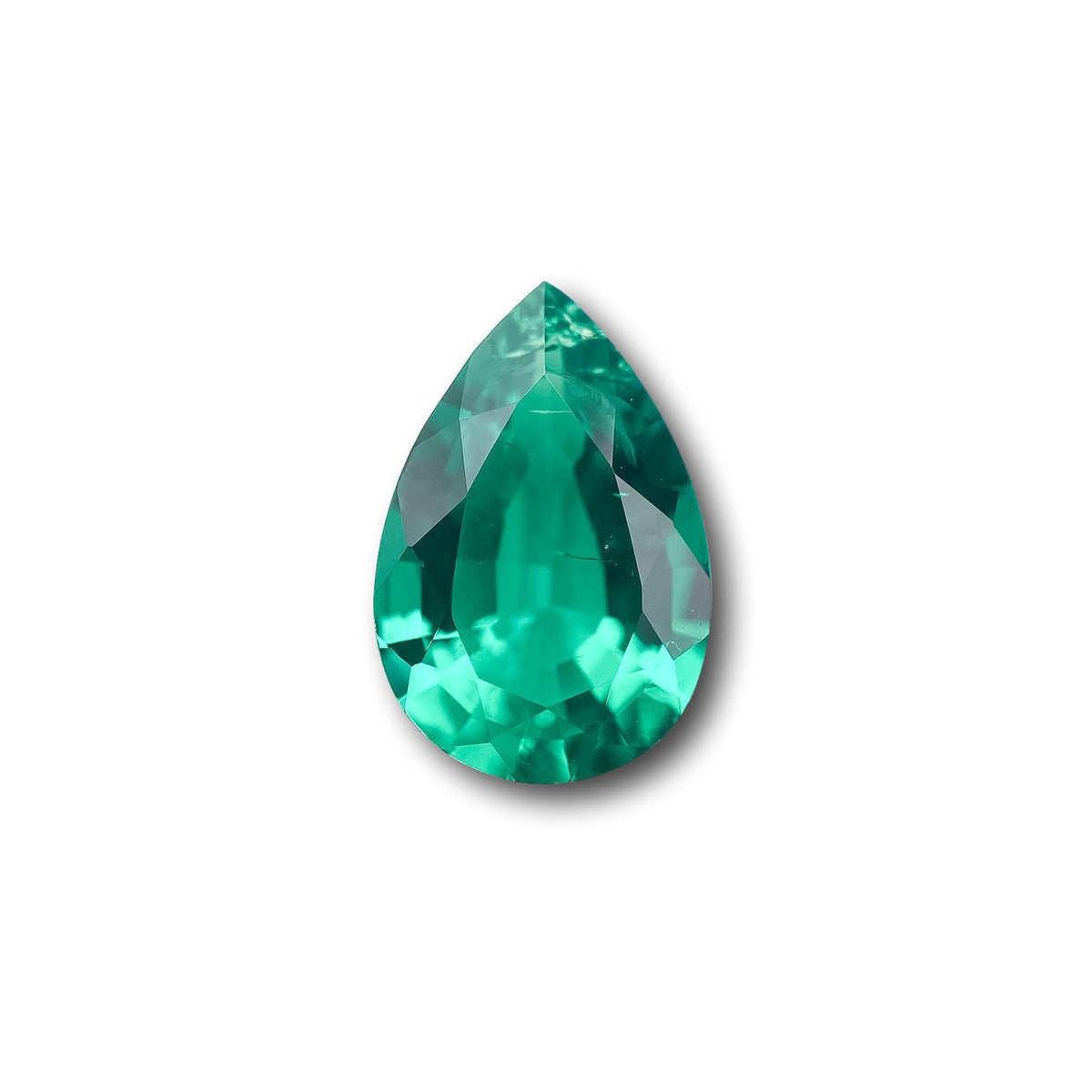 2.70ct | Brilliant Cut Pear Shape Lab Emerald