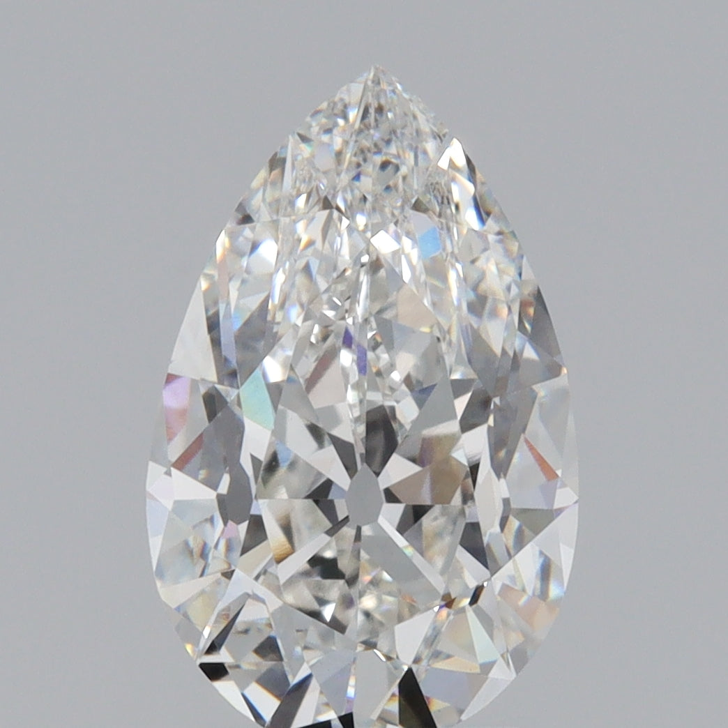3.13ct | F/VS1 Pear Shape Old Mine Cut Lab Diamond (IGI)