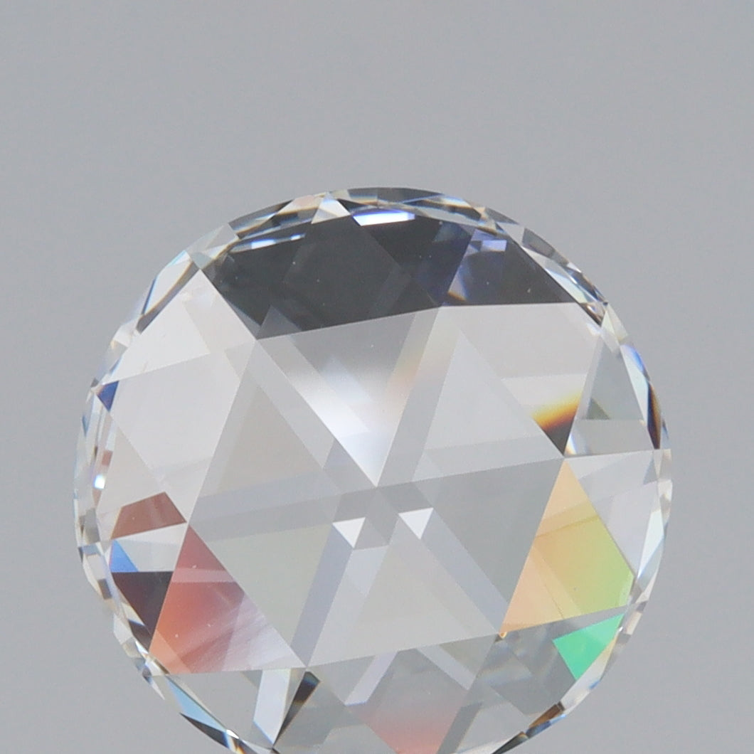 2.96ct | E/VVS2 Round Shape Rose Cut Lab Diamond (IGI)