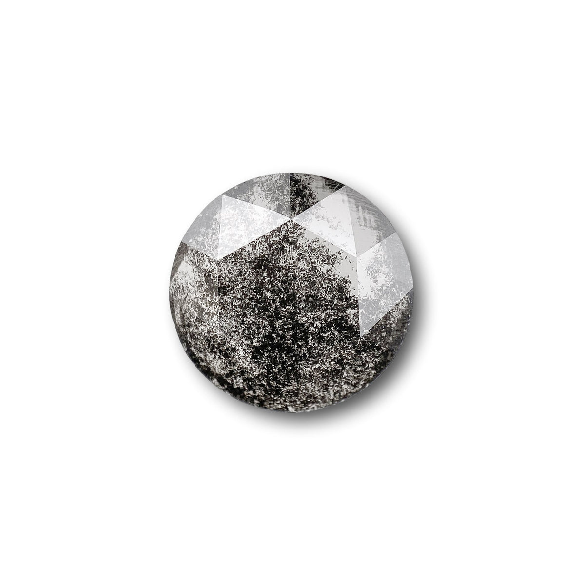 1.15ct | Salt & Pepper Round Shape Rose Cut Lab Diamond