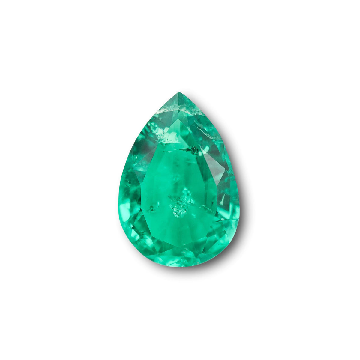 4.86ct | Brilliant Cut Pear Shape Lab Emerald