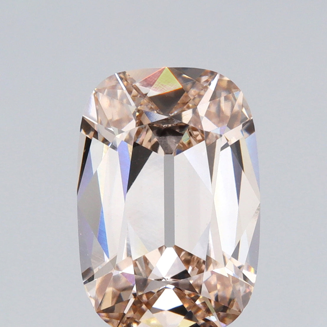 3.24ct | O-P/VS1 Champagne Cushion Shape Old Mine Cut Lab Diamond (IGI)-LITHOS Diamond