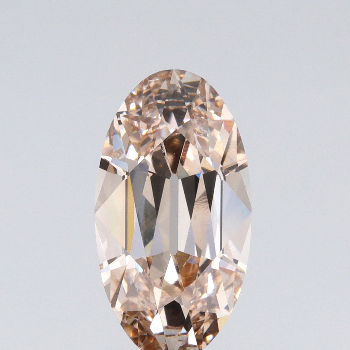 3.19ct | Q-R/VVS2 Champagne Oval Shape Old Mine Cut Lab Diamond (IGI)-LITHOS Diamond