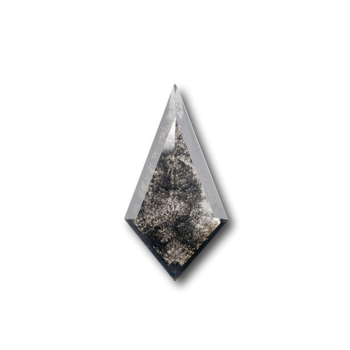 2.50ct | Salt &amp; Pepper Kite Shape Step Cut Lab Diamond