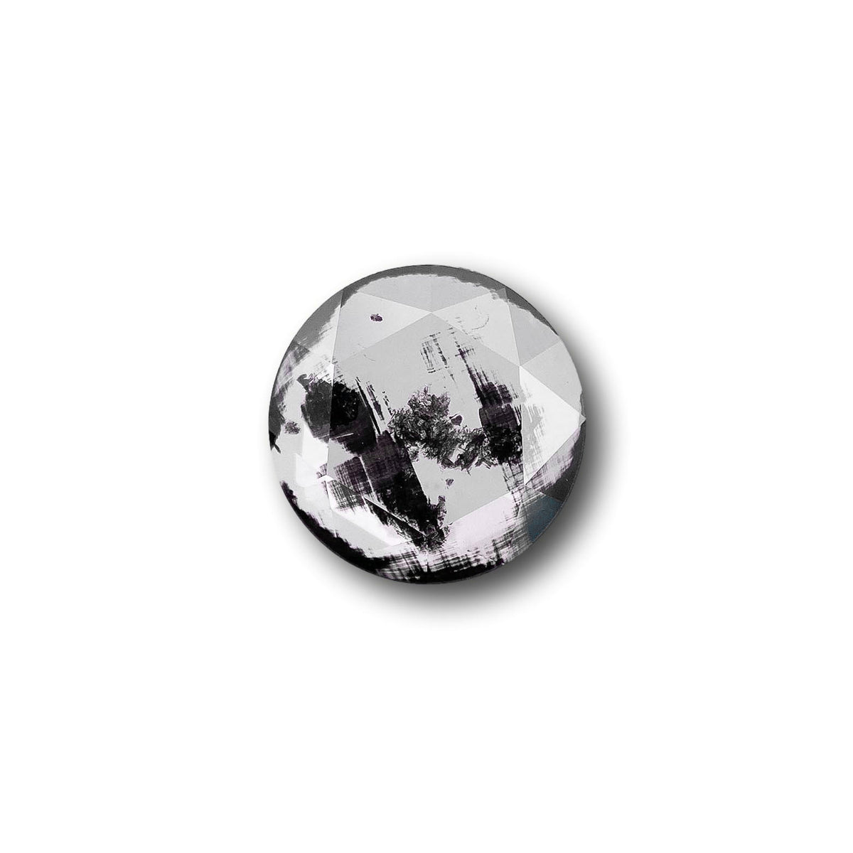 1.21ct | Salt & Pepper Round Shape Rose Cut Lab Diamond