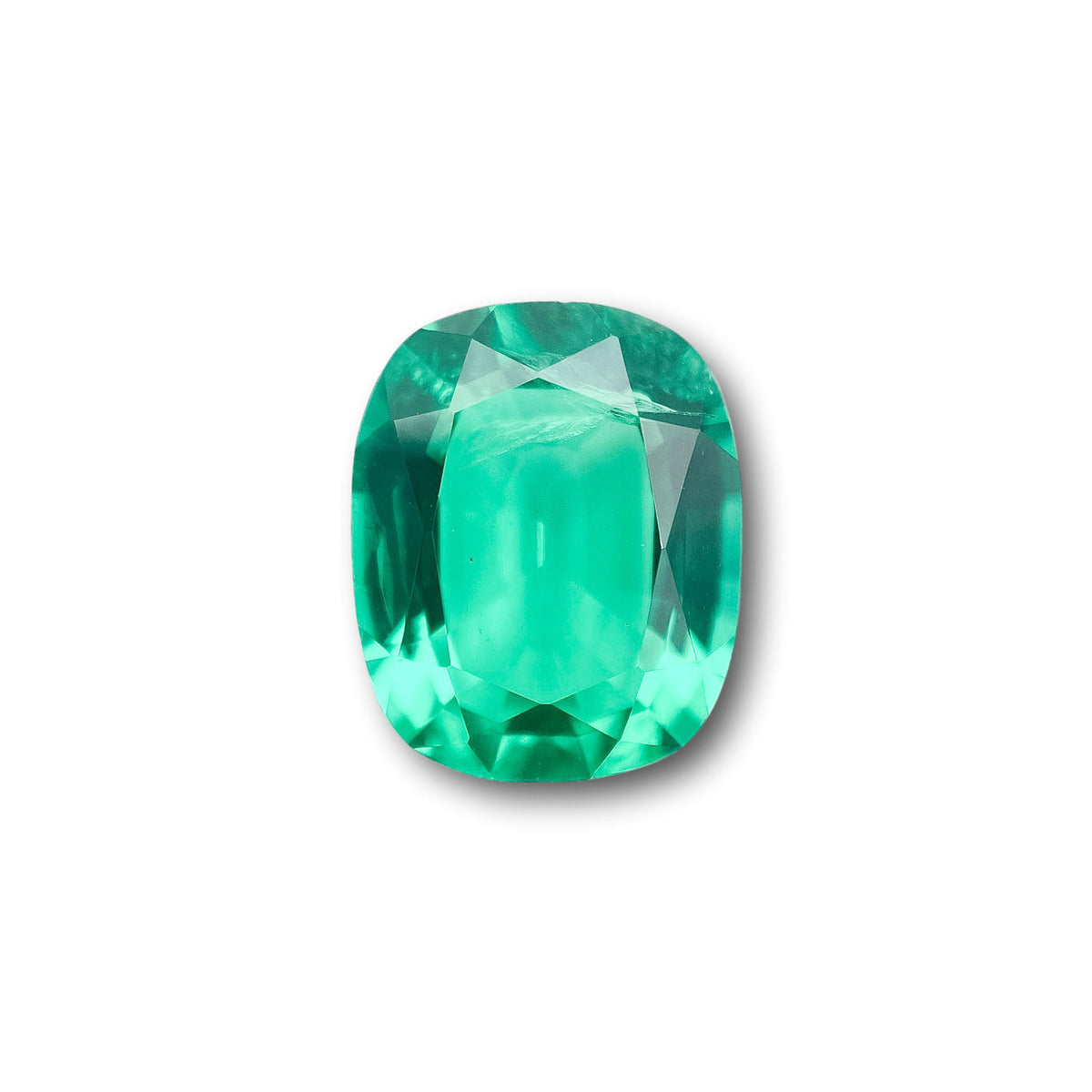 3.73ct | Brilliant Cut Cushion Shape Lab Emerald