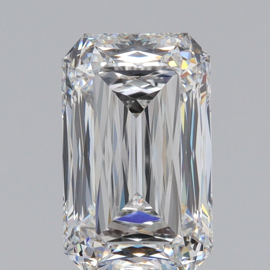 2.59ct | E/VVS2 Emerald Shape Lattice Cut Lab Diamond (IGI)