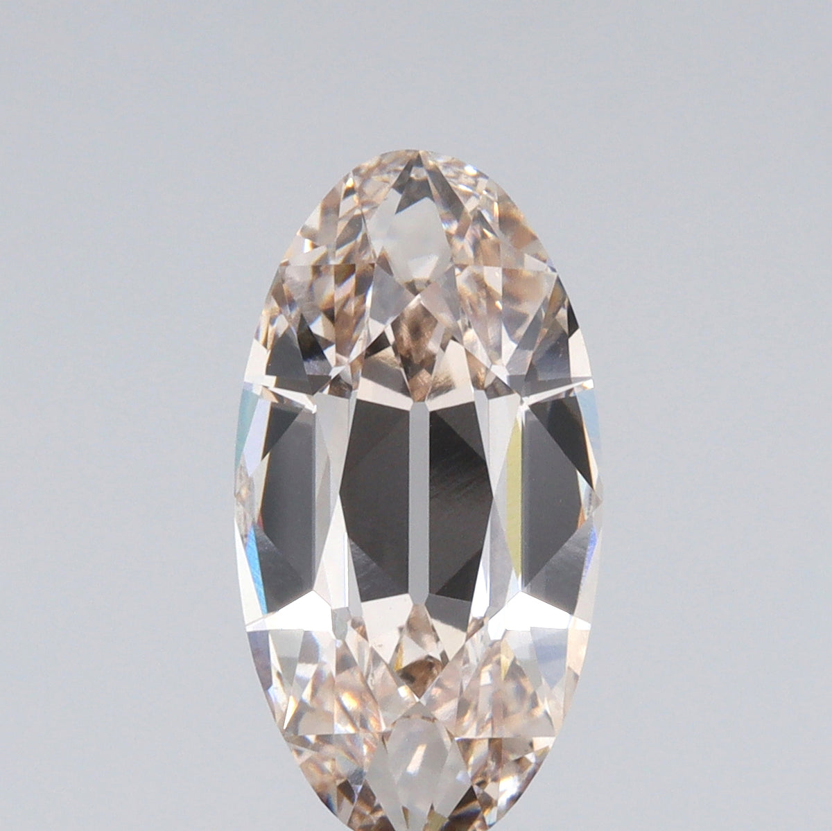 3.16ct | K/VS1 Champagne Oval Shape Old Mine Cut Lab Diamond (IGI)-LITHOS Diamond