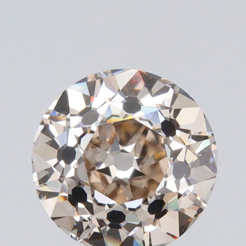 2.14ct | K/VVS2 Champagne Round Shape Old European Cut Lab Diamond (IGI)-LITHOS Diamond
