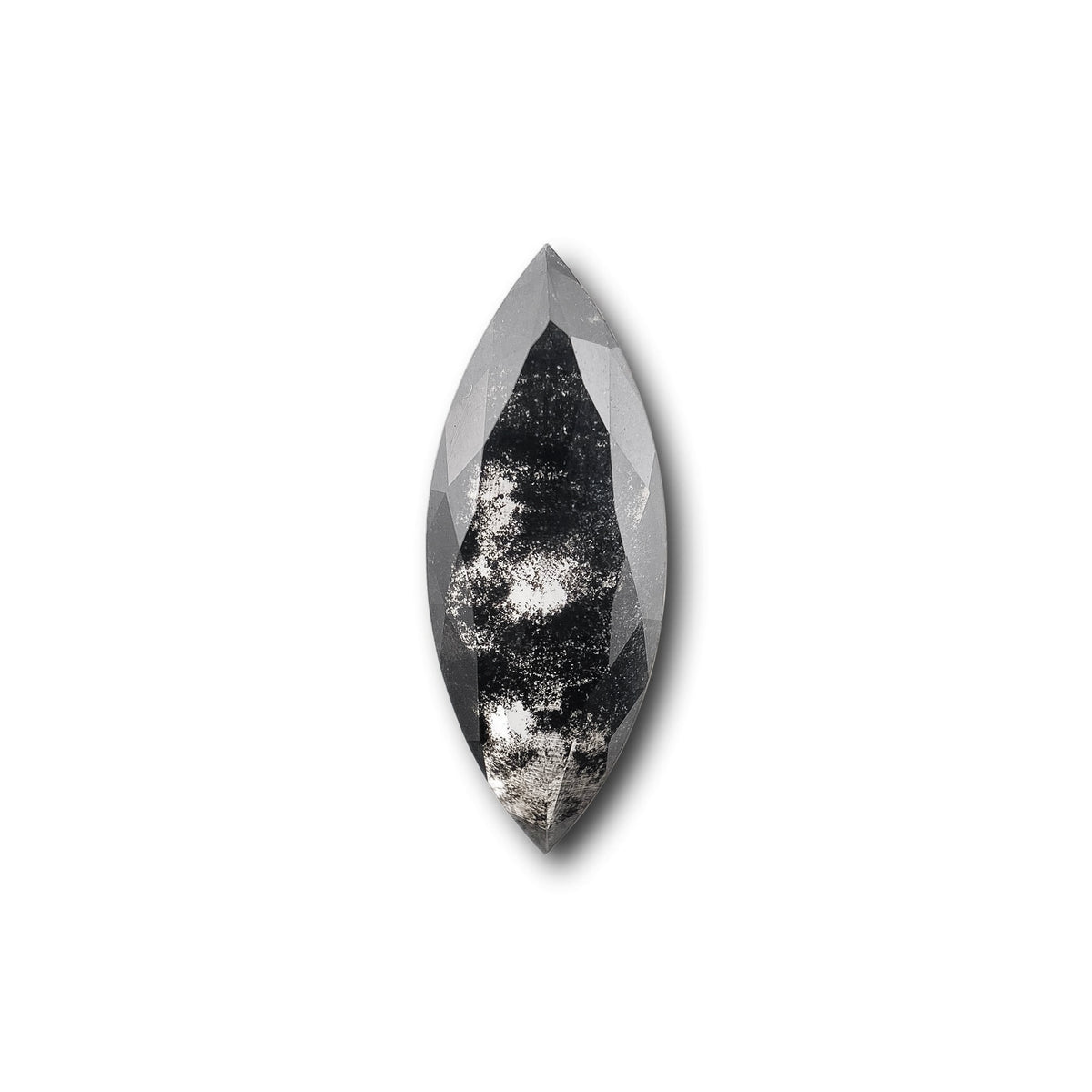 1.62ct | Salt & Pepper Marquise Shape Rose Cut Lab Diamond