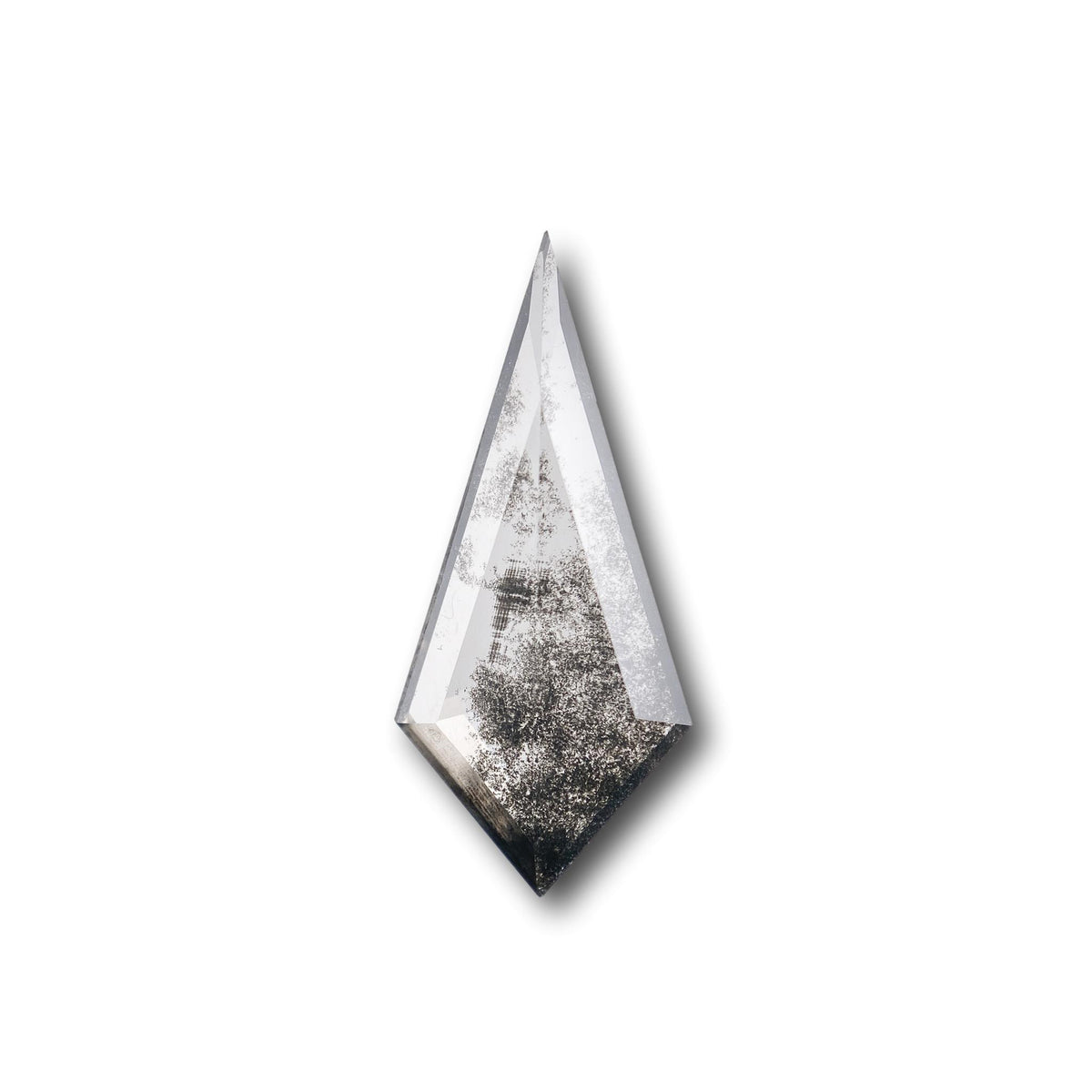 1.71ct | Salt &amp; Pepper Kite Shape Step Cut Lab Diamond