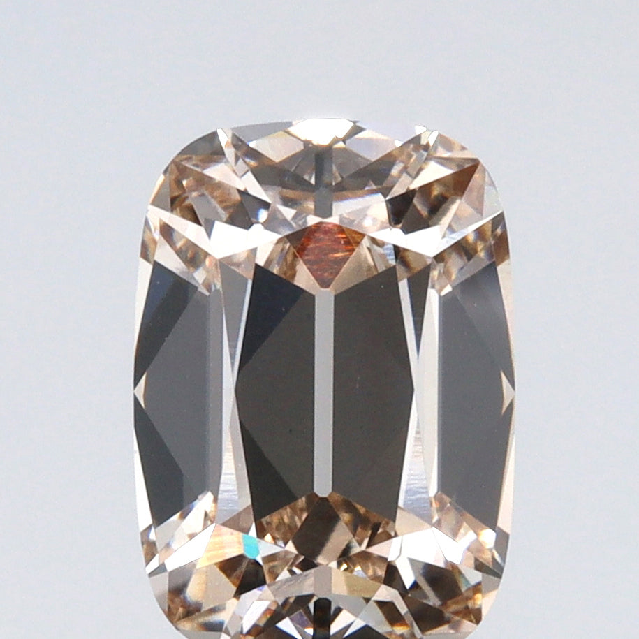 2.54ct | N/VVS2 Champagne Cushion Shape Old Mine Cut Lab Diamond (IGI)