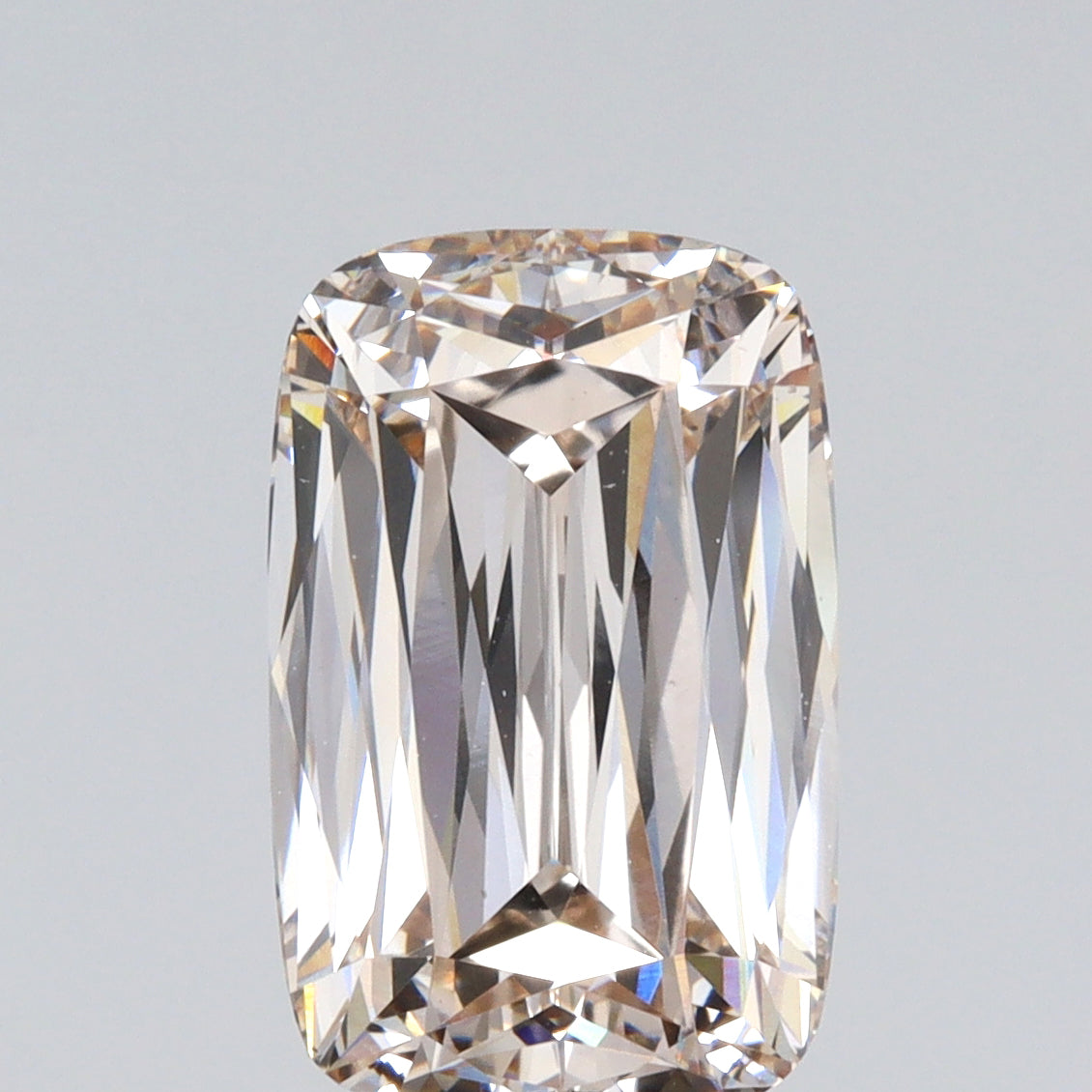 3.86ct | N/VS1 Champagne Cushion Shape Lattice Cut Lab Diamond (IGI)-LITHOS Diamond
