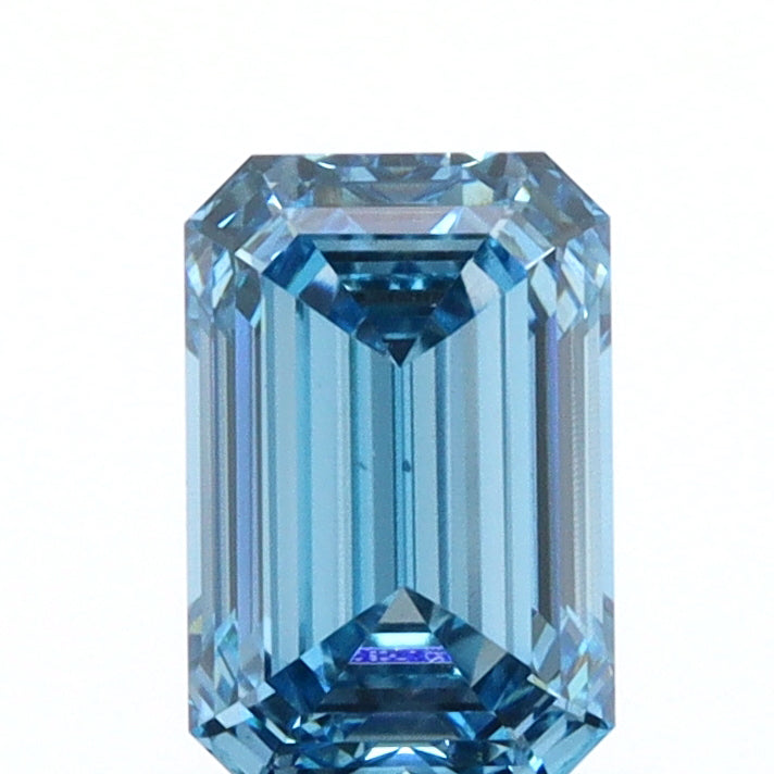1.24ct | Fancy Vivid Blue/VS1 Emerald Shape Step Cut Lab Diamond (IGI)-LITHOS Diamond
