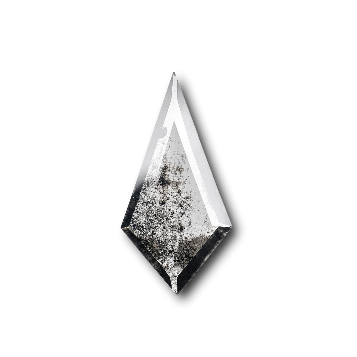1.48ct | Salt &amp; Pepper Kite Shape Step Cut Lab Diamond