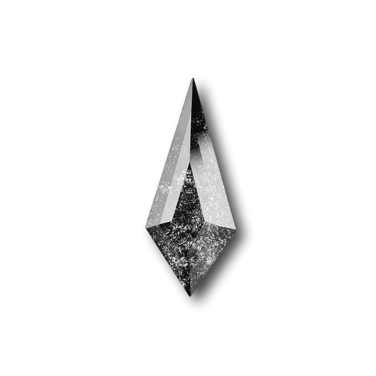 1.25ct | Salt & Pepper Kite Shape Rose Cut Lab Diamond