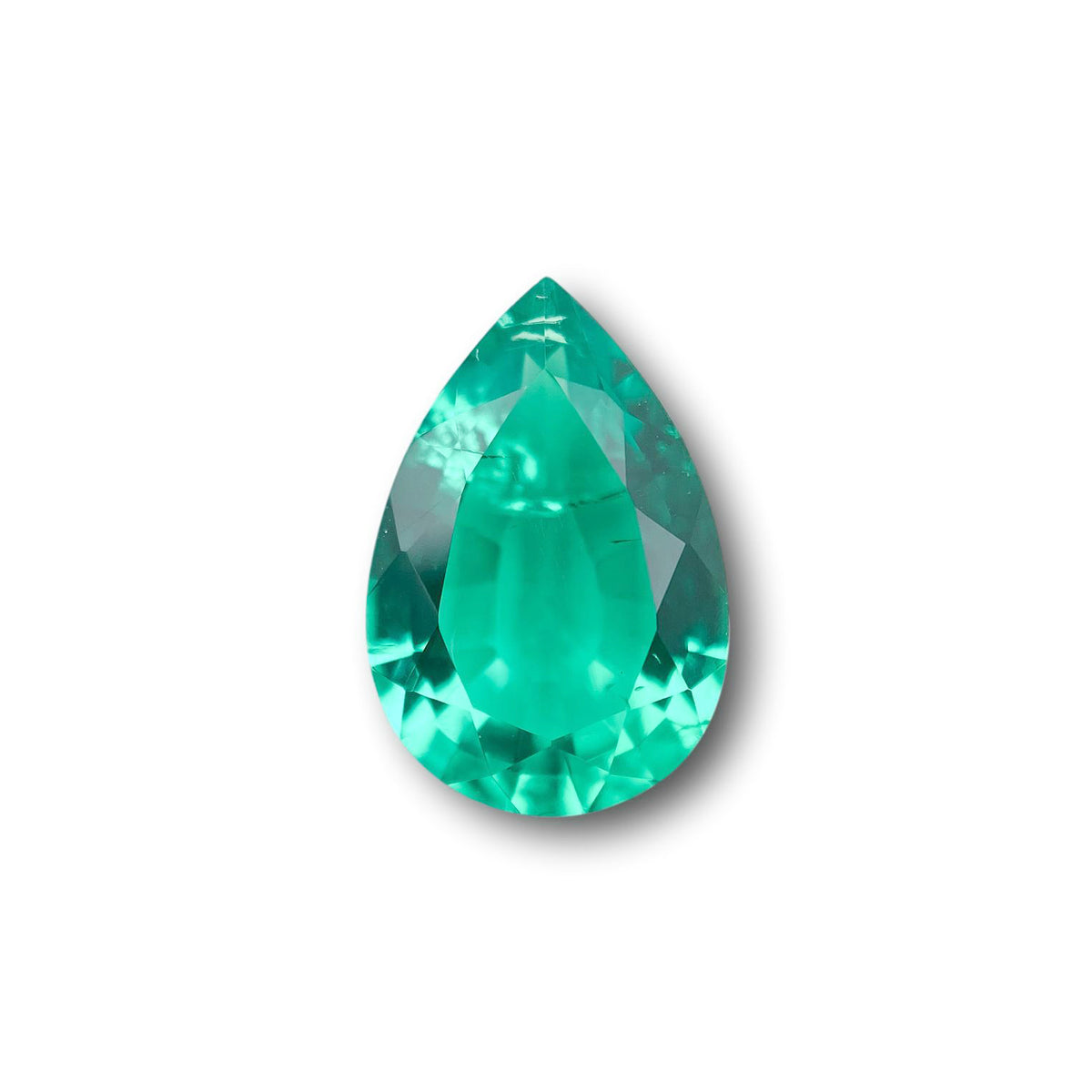 2.74ct | Brilliant Cut Pear Shape Lab Emerald