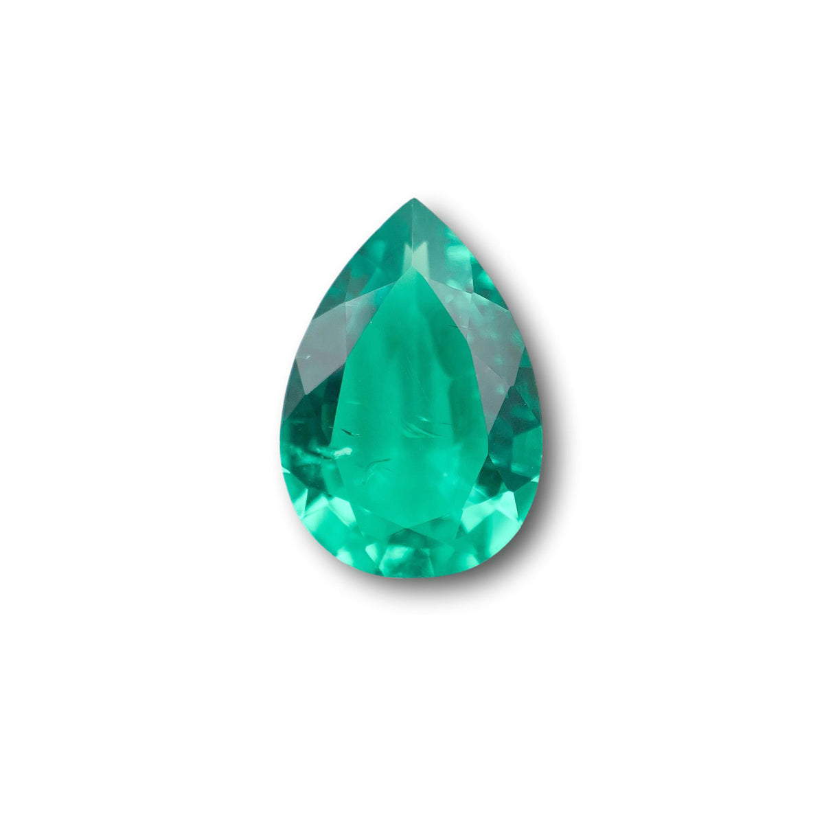 3.56ct | Brilliant Cut Pear Shape Lab Emerald