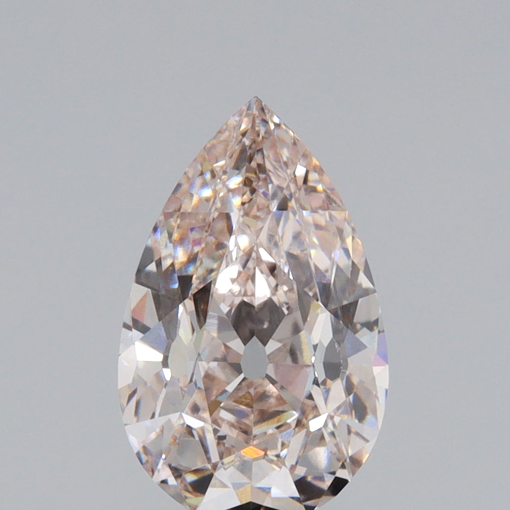 2.18ct | J/VS1 Champagne Pear Shape Old Mine Cut Lab Diamond (IGI)-LITHOS Diamond