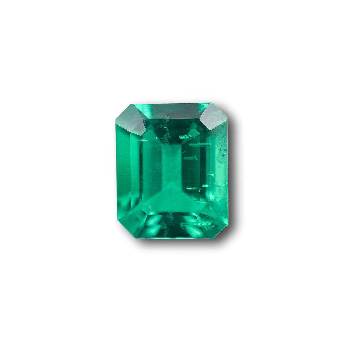 3.94ct | Step Cut Emerald Shape Lab Emerald