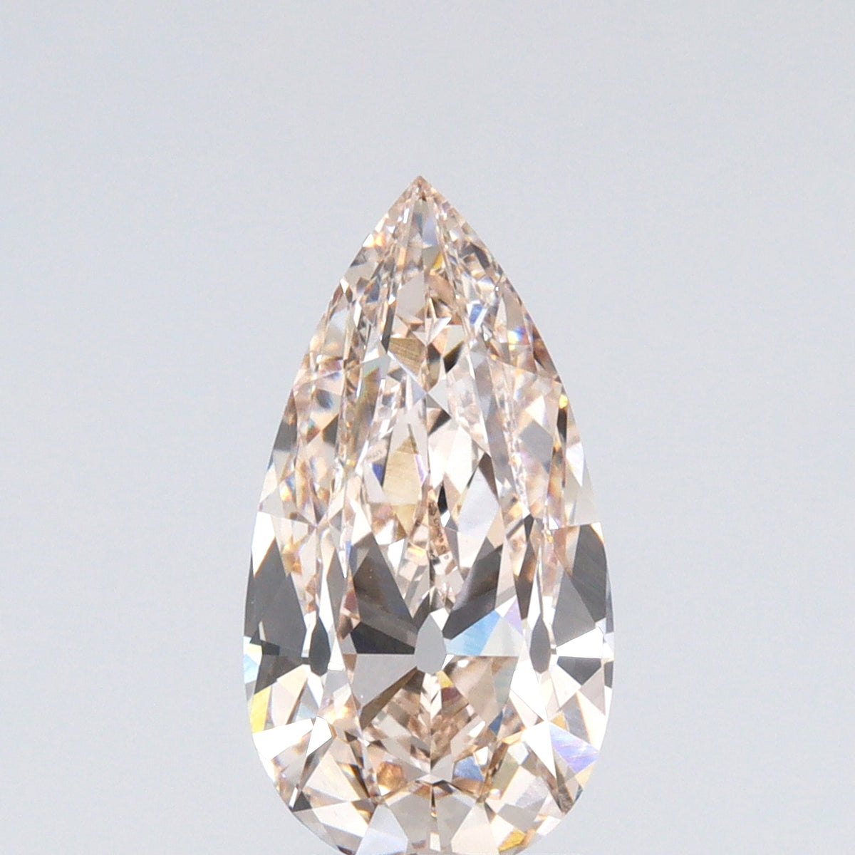 2.25ct | M/VVS2 Champagne Pear Shape Old Mine Cut Lab Diamond (IGI)-LITHOS Diamond