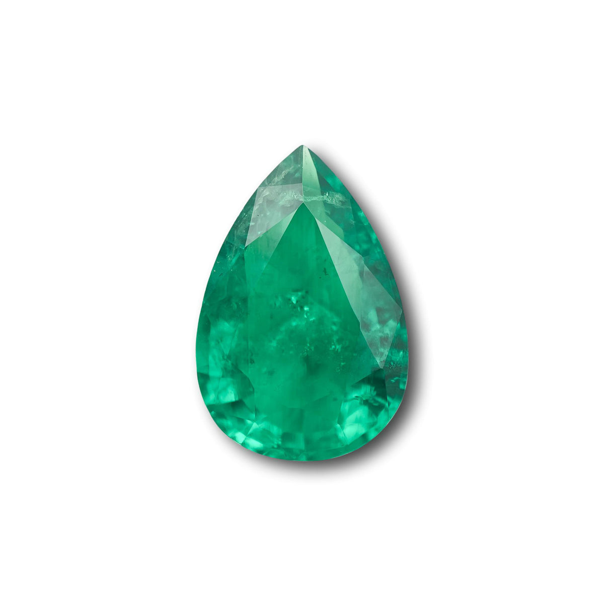 7.85ct | Brilliant Cut Pear Shape Lab Emerald