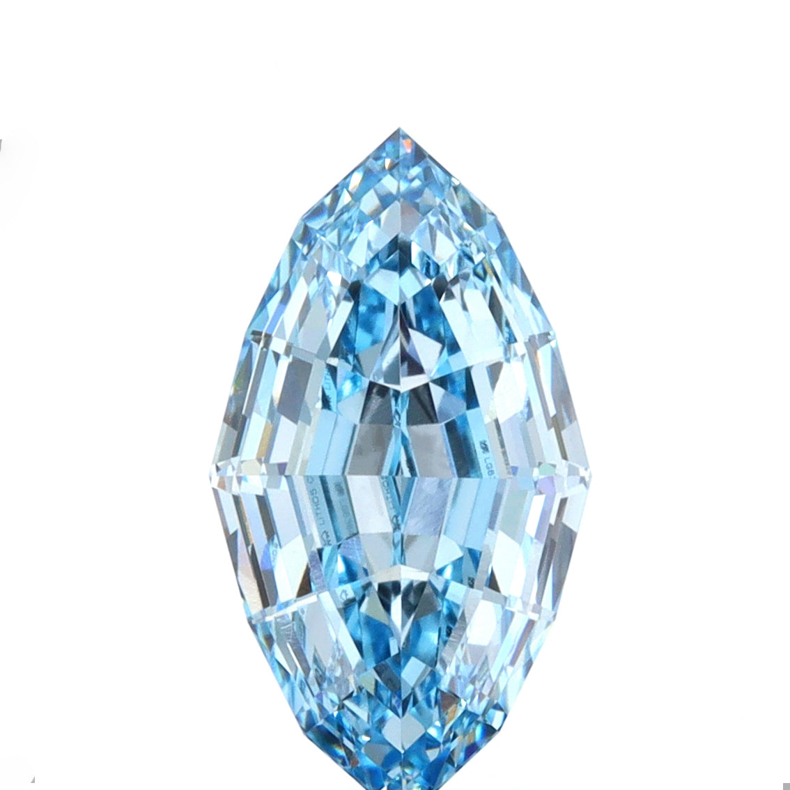 1.66ct | Fancy Intense Blue/VS1 Marquise Shape Step Cut Lab Diamond (IGI)-LITHOS Diamond