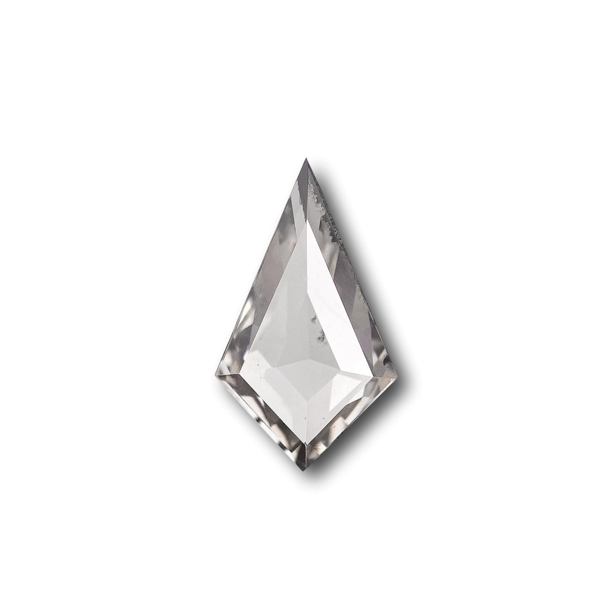 1.33ct | Salt &amp; Pepper Kite Shape Rose Cut Lab Diamond-LITHOS Diamond