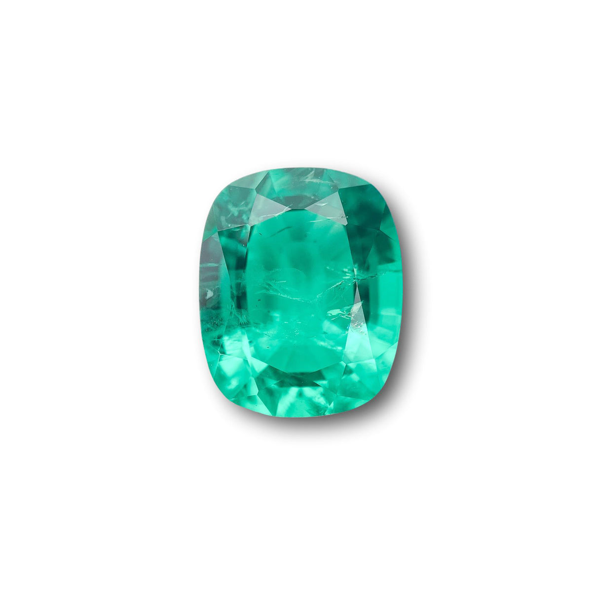 3.89ct | Brilliant Cut Cushion Shape Lab Emerald