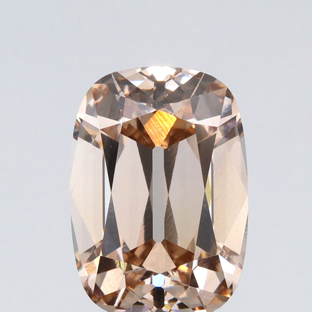3.02ct | U-V/VS1 Champagne Cushion Shape Old Mine Cut Lab Diamond (IGI)-LITHOS Diamond