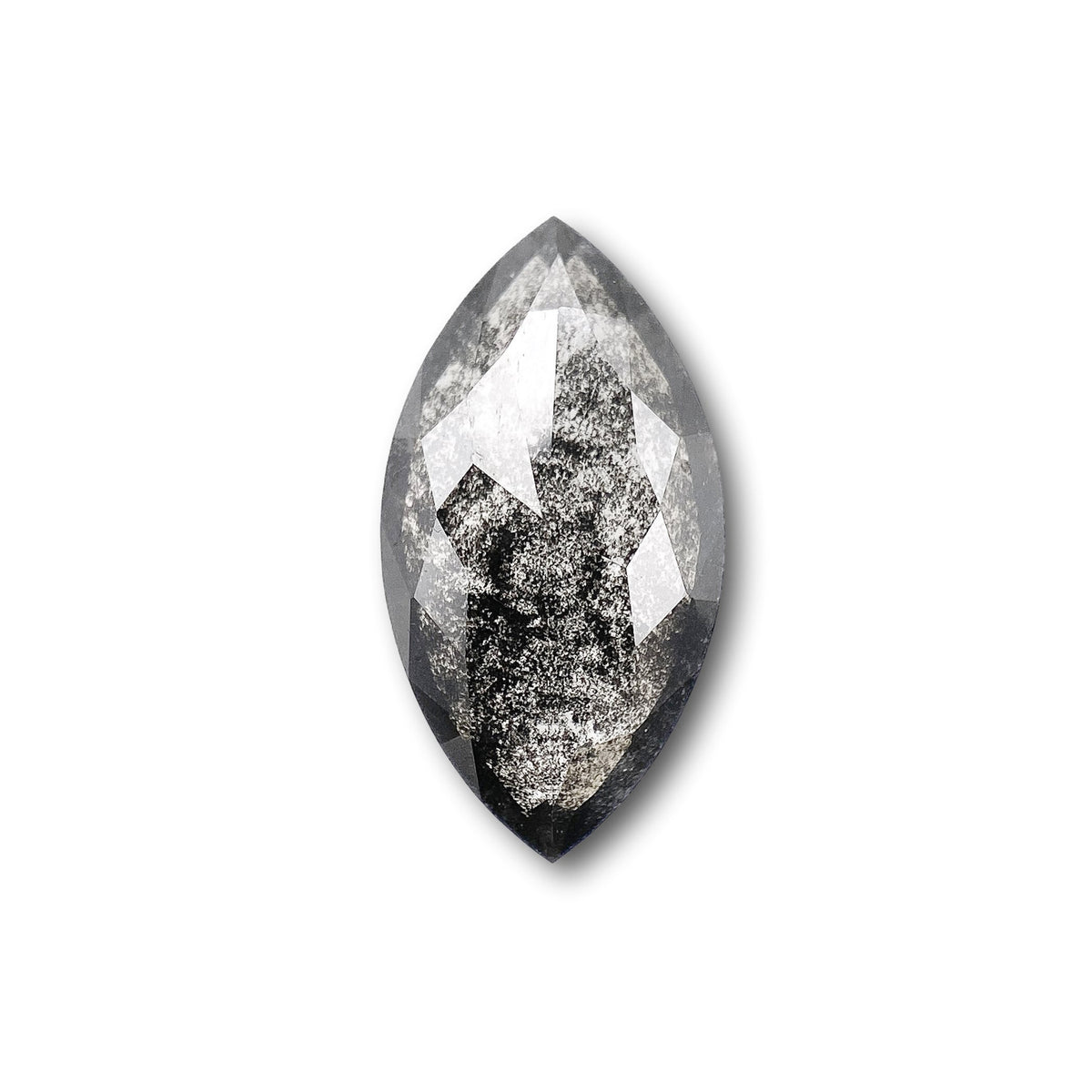 1.22ct | Salt & Pepper Marquise Shape Rose Cut Lab Diamond
