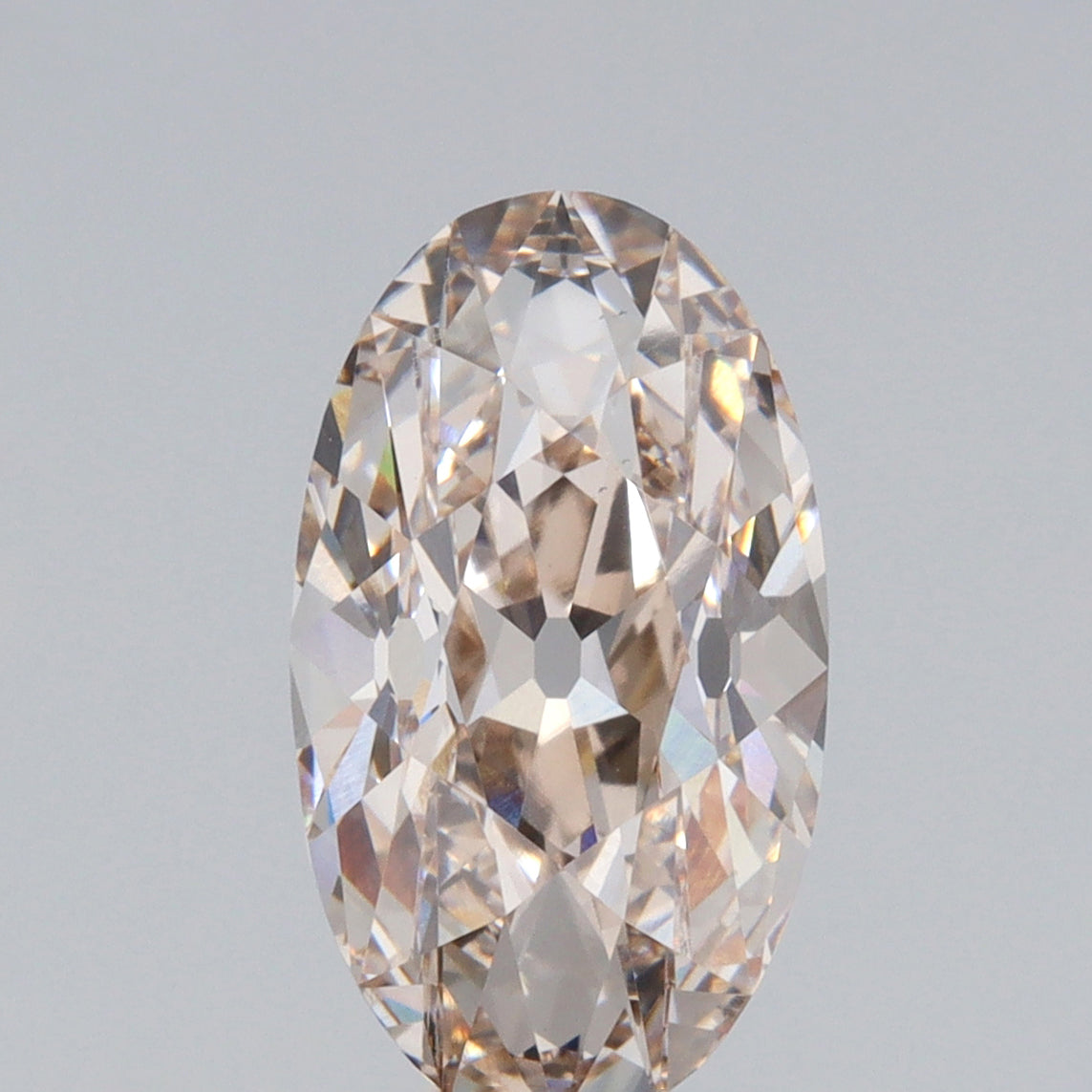 2.75ct | K/VS1 Champagne Oval Shape Old Mine Cut Lab Diamond (IGI)-LITHOS Diamond