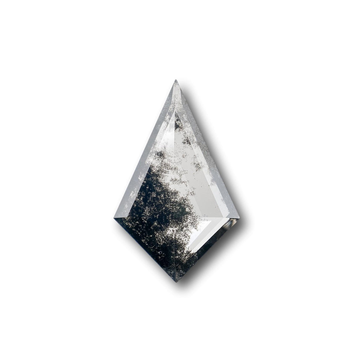 1.90ct | Salt &amp; Pepper Kite Shape Step Cut Lab Diamond