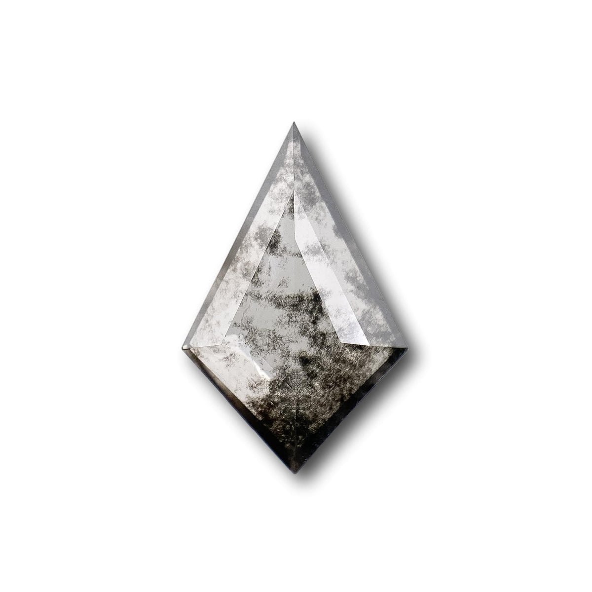 1.66ct | Salt & Pepper Kite Shape Step Cut Lab Diamond