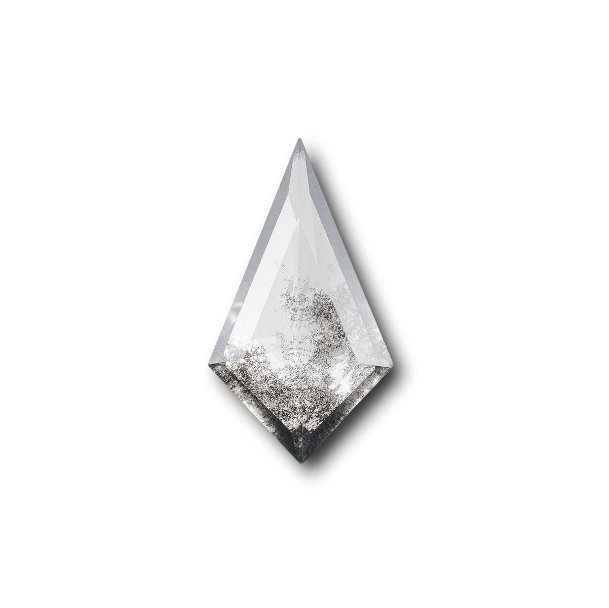 1.49ct | Salt &amp; Pepper Kite Shape Step Cut Lab Diamond