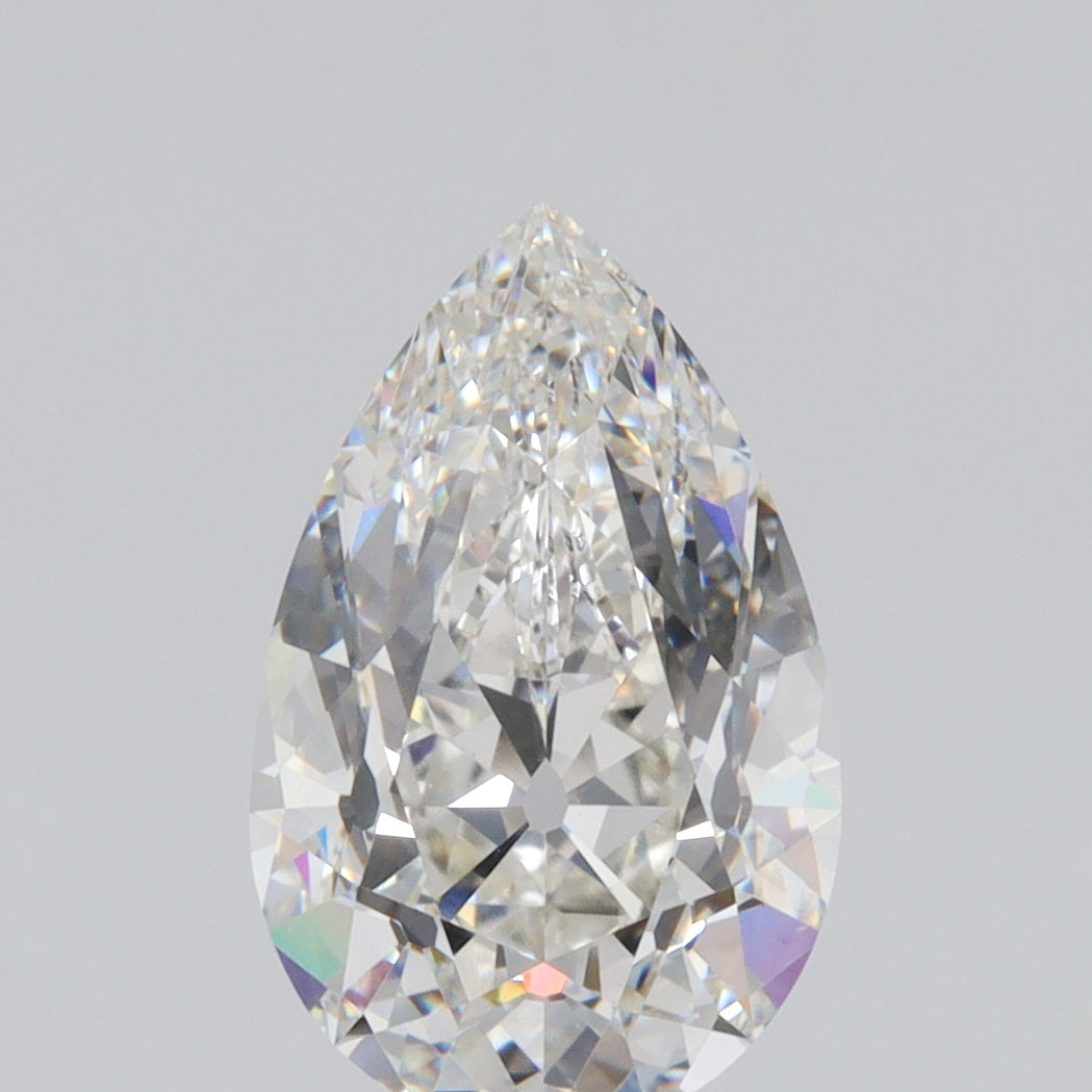 2.39ct | F/VS1 Pear Shape Old Mine Cut Lab Diamond (IGI)-LITHOS Diamond