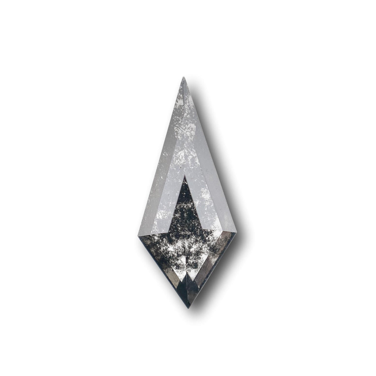 1.10ct | Salt &amp; Pepper Kite Shape Step Cut Lab Diamond