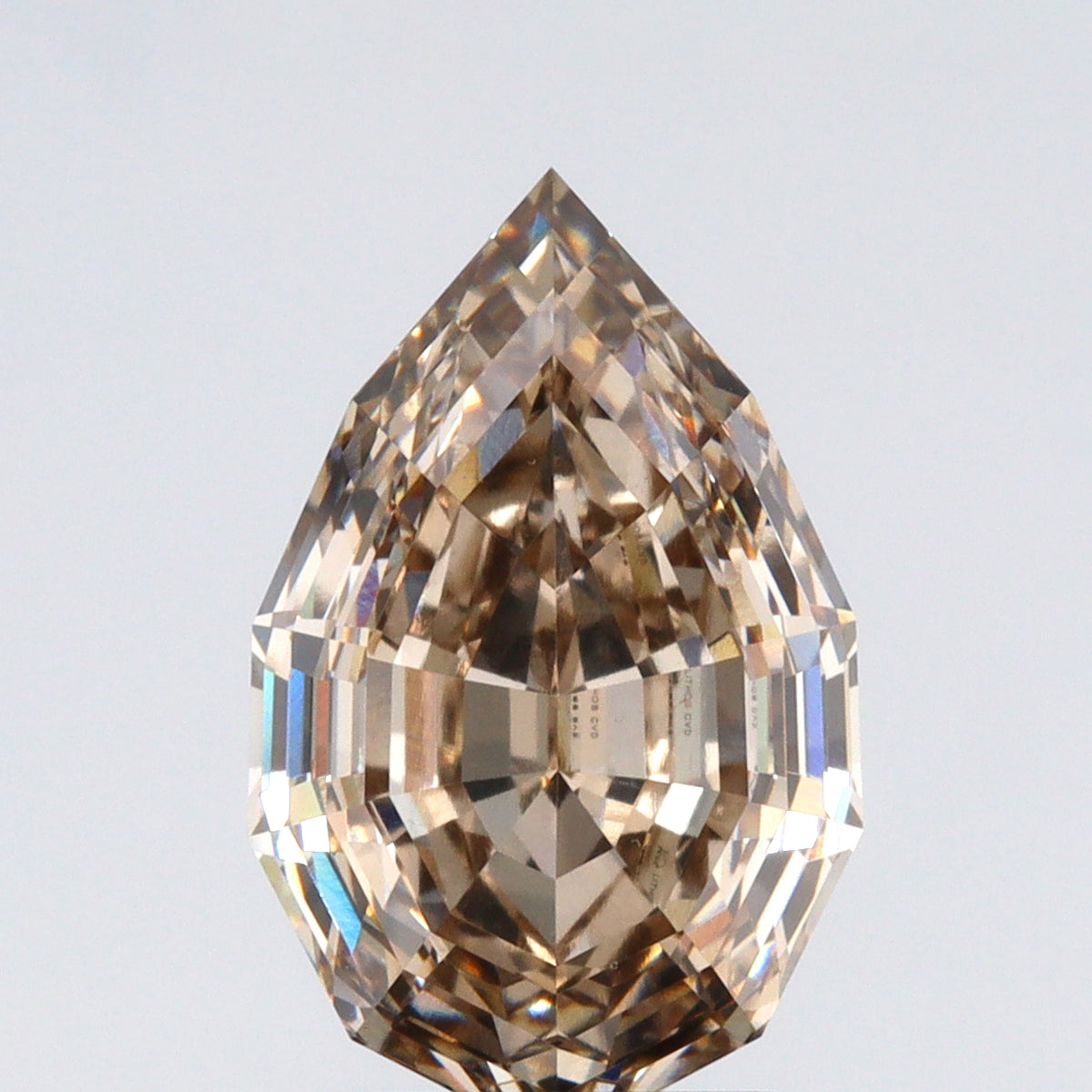 3.02ct |Very Light Yellowish Brown/VS1 Pear Shape Step Cut Lab Diamond (IGI)-LITHOS Diamond