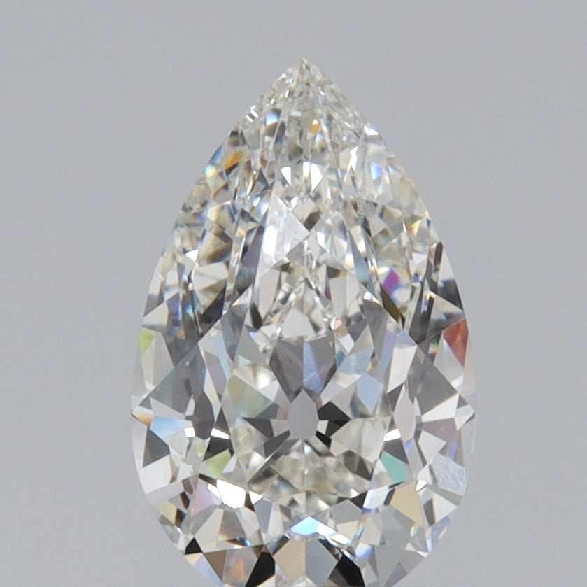 1.58ct | F/VVS2 Pear Shape Old Mine Cut Lab Diamond (IGI)