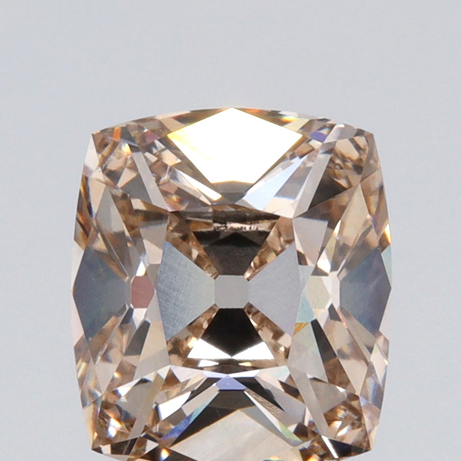 2.83ct | S-T/VVS2 Champagne Cushion Shape Peruzzi Cut Lab Diamond (IGI)-LITHOS Diamond