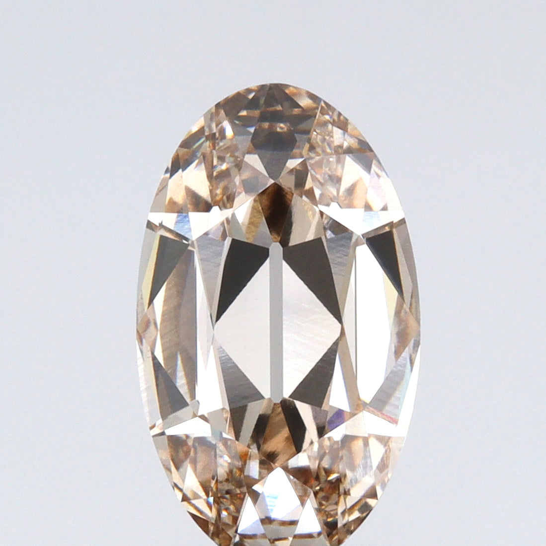 2.92ct | N/VVS2 Champagne Oval Shape Old Mine Cut Lab Diamond (IGI)