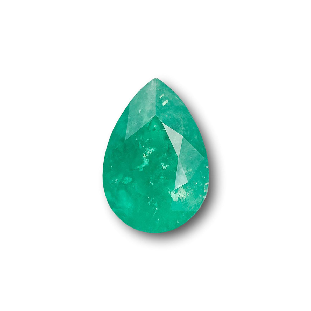 1.63ct | Brilliant Cut Pear Shape Lab Emerald
